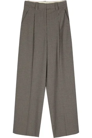 ALYSI Wool Blend Wide Leg Trousers