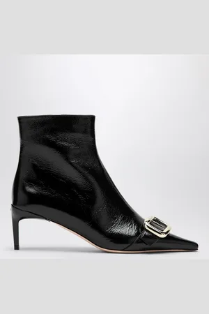 Roger Vivier Viv Canard Leather Ankle Boots