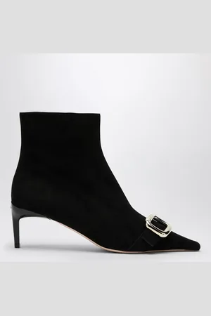 Roger Vivier Viv Canard Suede Ankle Boots
