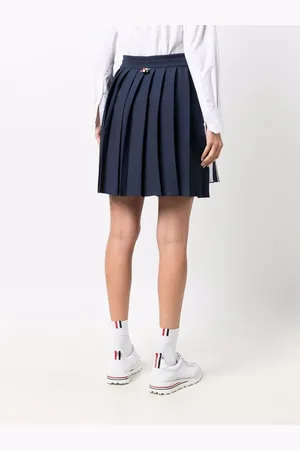 Thom Browne Mini Dropped Back Pleated Skirt