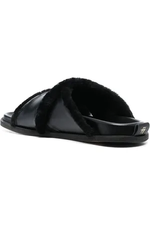 FORTE FORTE Strong Shierling And Leather Crossed Sandals