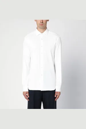Xacus White Slim Fit Twill Active Shirt