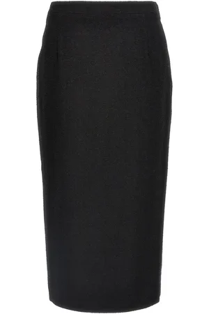 Alessandra Rich Midi Tweed Bouclé Skirt