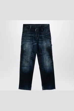 Dsquared2 Navy Jeans In Washed Denim
