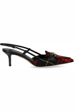 Elisabetta Franchi And Red Tartan Slingback Pump