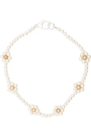 Hatton Labs Pearl Necklace With Flowers
