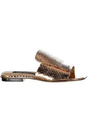 Sergio Rossi Leather Flat Sandals