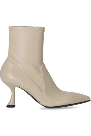 SERGIO LEVANTESI Junny Cream Heeled Ankle Boot