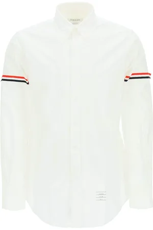 Thom Browne Oxford Button Down Shirt With Rwb Armbands