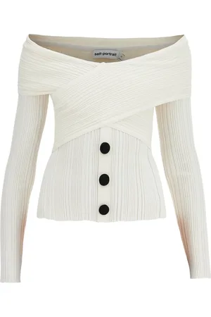 Self-Portrait Off Shoulder Knit Top