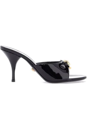 VERSACE Opera Bow Patent Leather Mules