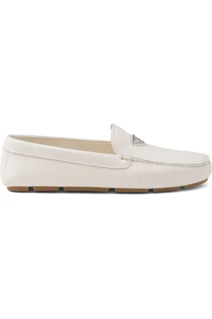 Prada Logo Leather Loafers