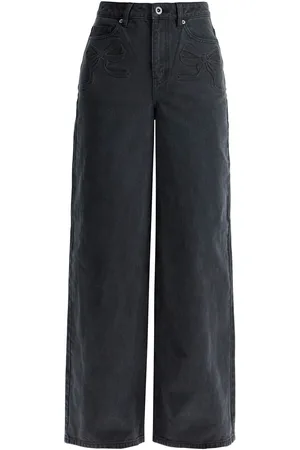 Self-Portrait Straight Jeans With Bows