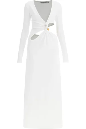 CHRISTOPHER ESBER Long Dress With Cut Outs And Natural Stones