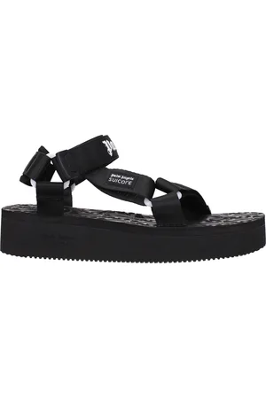 Palm Angels Sandals Suicoike Mens Fabric Black