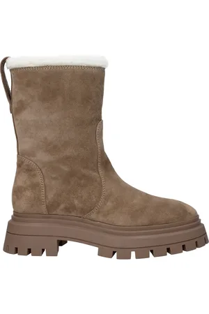 Stuart Weitzman Boots Bedford Women Suede Beige/Khaki