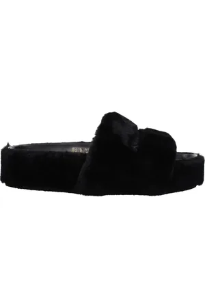 Stella McCartney Slippers and Hooves Women Eco Fur Black