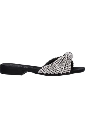 Sergio Rossi Slippers and Hooves X evangelie smyniotaki Women Satin Black