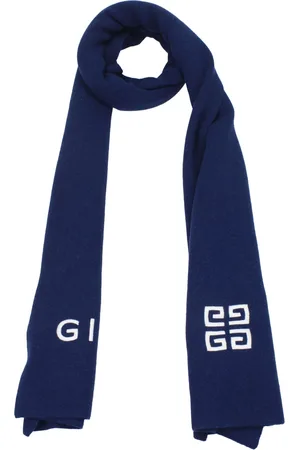 Givenchy Scarves Men Wool Blue/Baltic
