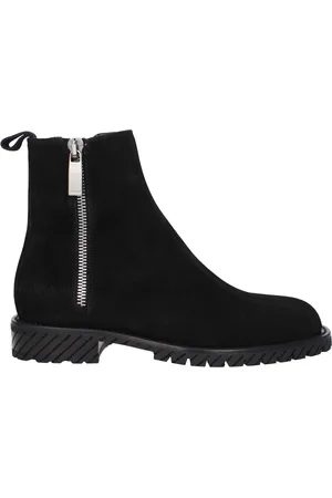 OFF-WHITE Boots Men Suede Black