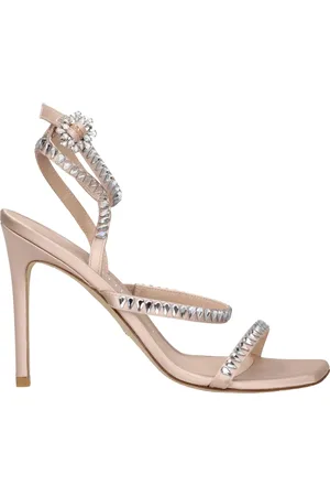 Stuart Weitzman Sandals Women Satin Pink/Pink Cypria