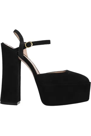 Stuart Weitzman Sandals Skyhi Womens Suede Black