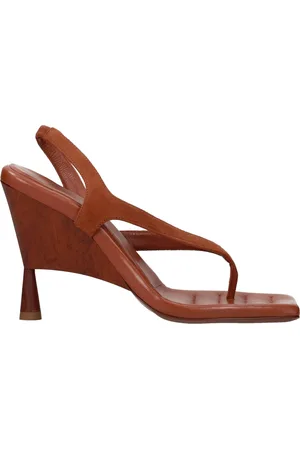 Gia Borghini Sandals Rhw Womens Suede Brown/Caramel