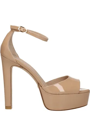 Stuart Weitzman Sandals Disco platform Woman Paint Beige/Light Beige