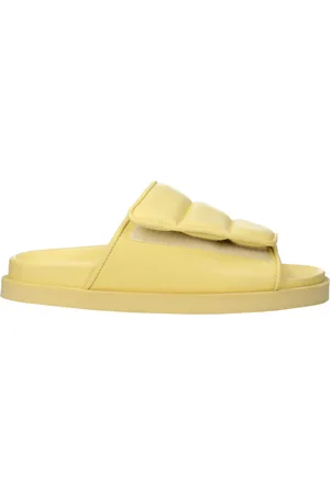 Gia Borghini Slippers and Hooves Women Leather Yellow / Pastel Yellow