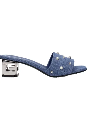 Givenchy Sandals Kitten Woman Fabric Blue/Denim