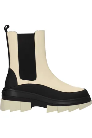 Stuart Weitzman Boots Noho Women Leather Beige/Butter
