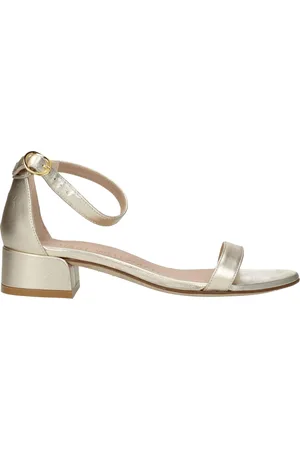 Stuart Weitzman Sandals Nudist june Womens Leather Gold/Platinum Metallic