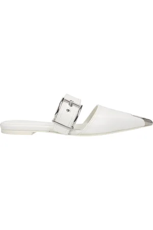 Alexander McQueen Slippers and Hooves Women Leather White/Ivory
