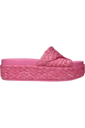 Ash Slippers and Zen Hooves Women Rafia Pink