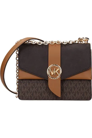 Michael Kors Shoulder Bags Greenwich sm Women Fabric Brown/Acorn