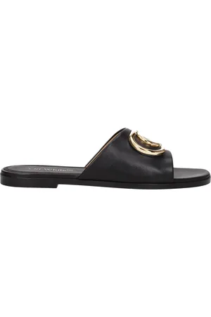 OFF-WHITE Slippers and Hooves Women Leather Black