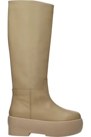 Gia Borghini Boots Women Leather Beige/Oat Milk