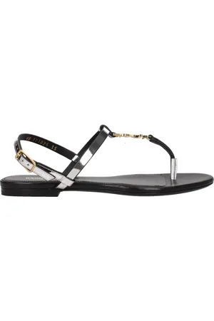 Saint Laurent Infradito Cassandra Women Leather Silver