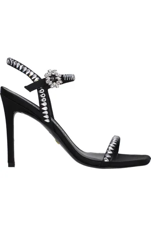 Stuart Weitzman Sandals Women Satin Black