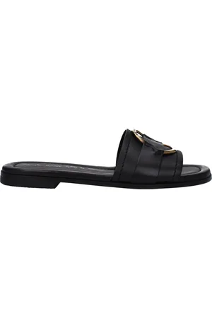 Moncler Slippers and Hooves Bell Women Leather Black