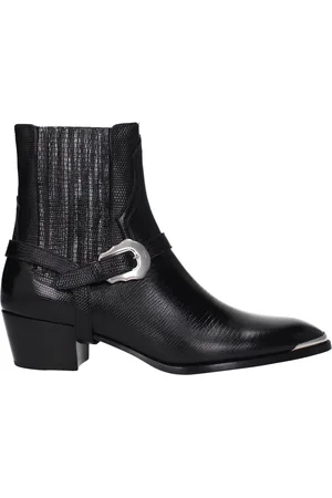 Céline Ankle Boots Isaac Men Skin Black