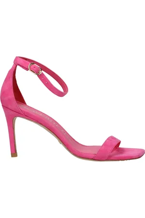 Stuart Weitzman Sandals Nunakedcurve Womens Suede Fuxia