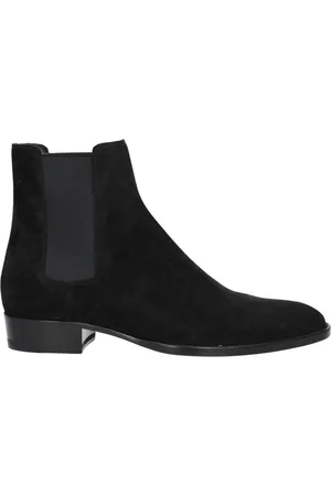 Saint Laurent Boots Men Suede Black