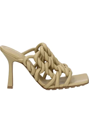 Bottega Veneta Sandals Women Leather Beige/Cane Sugar