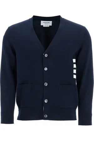 Thom Browne 4 Bar Cotton Cardigan For