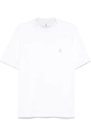 Brunello Cucinelli Logo Cotton T Shirt
