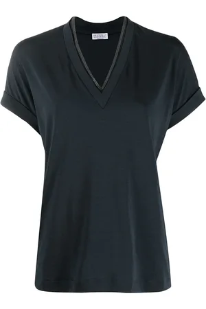 Brunello Cucinelli Cotton V Necked T Shirt