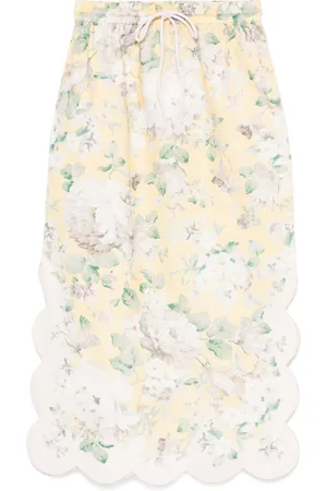 ZIMMERMANN Acacia Printed Linen Skirt