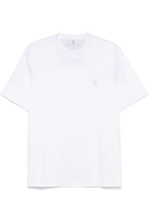 Brunello Cucinelli Logo Cotton T Shirt