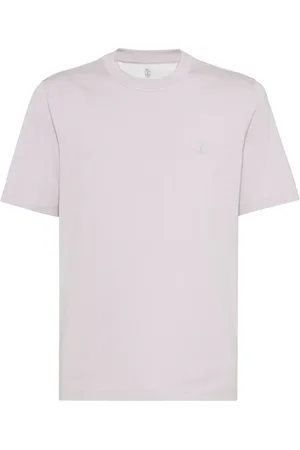 Brunello Cucinelli Logo Cotton T Shirt